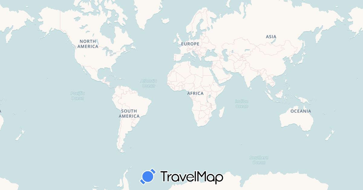 TravelMap itinerary: driving, plane, hiking, boat, trekking, taxi-boat, barque locale, tchuk-tchuk , a pieds, navette hôtel, airbus a319, boeing 777, airbus a380, voiture ford fiesta, navette spa in France, Qatar, Thailand (Asia, Europe)